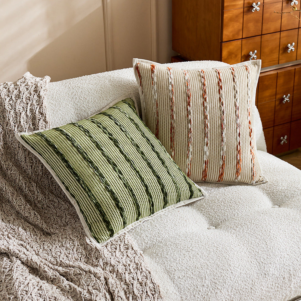 Decorative Handwoven Striped Throw Pillow