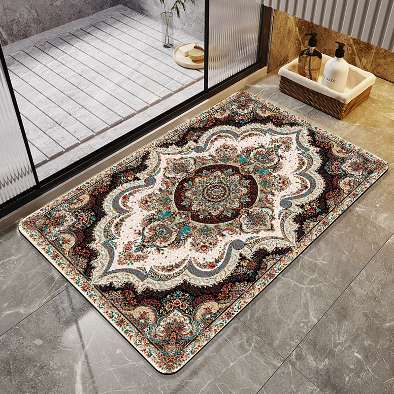Floral Art Bathroom Mat Acalora