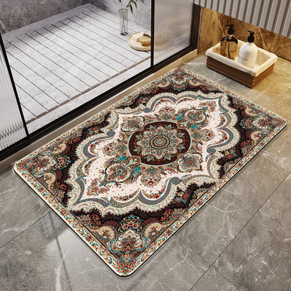 Floral Art Bathroom Mat Acalora