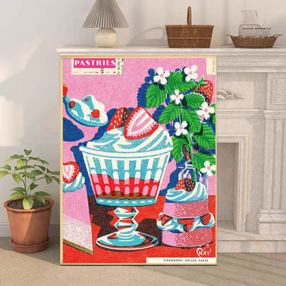 Retro-Inspired Still Life Canvas Art Print