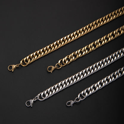 Chunky Metallic Curb Chain Necklace Acalora