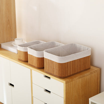 Elegant Storage Baskets Made of Natural Bamboo Acalora