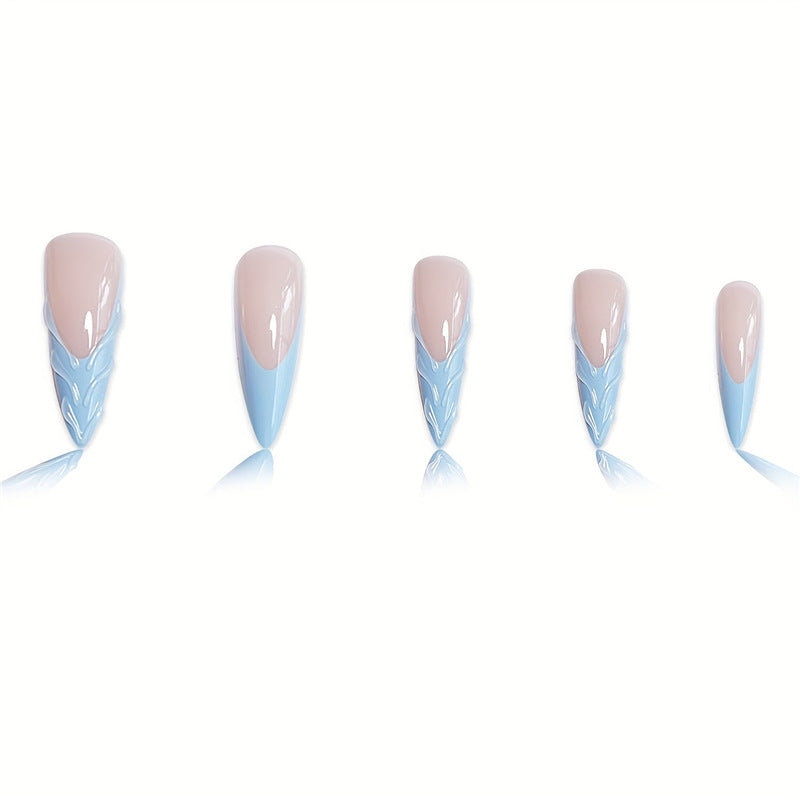 Artistic Floral Design Press-On Nails Acalora