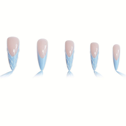 Artistic Floral Design Press-On Nails Acalora