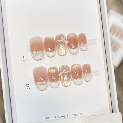 Elegant Reusable Press-On Nail Set Acalora