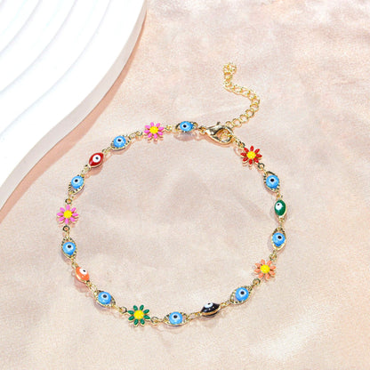 Colorful Evil Eye Charm Bracelet Acalora 1788164354