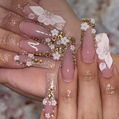 Elegant Decorative Press-On Nails Set Acalora