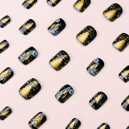 Festive Winter Pattern Nail Art Acalora