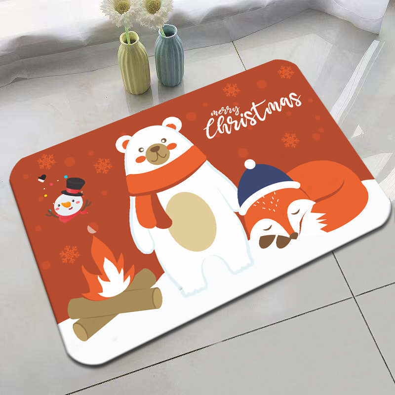 Festive Holiday-Themed Bath Mat