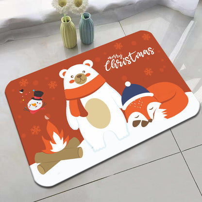 Festive Holiday-Themed Bath Mat