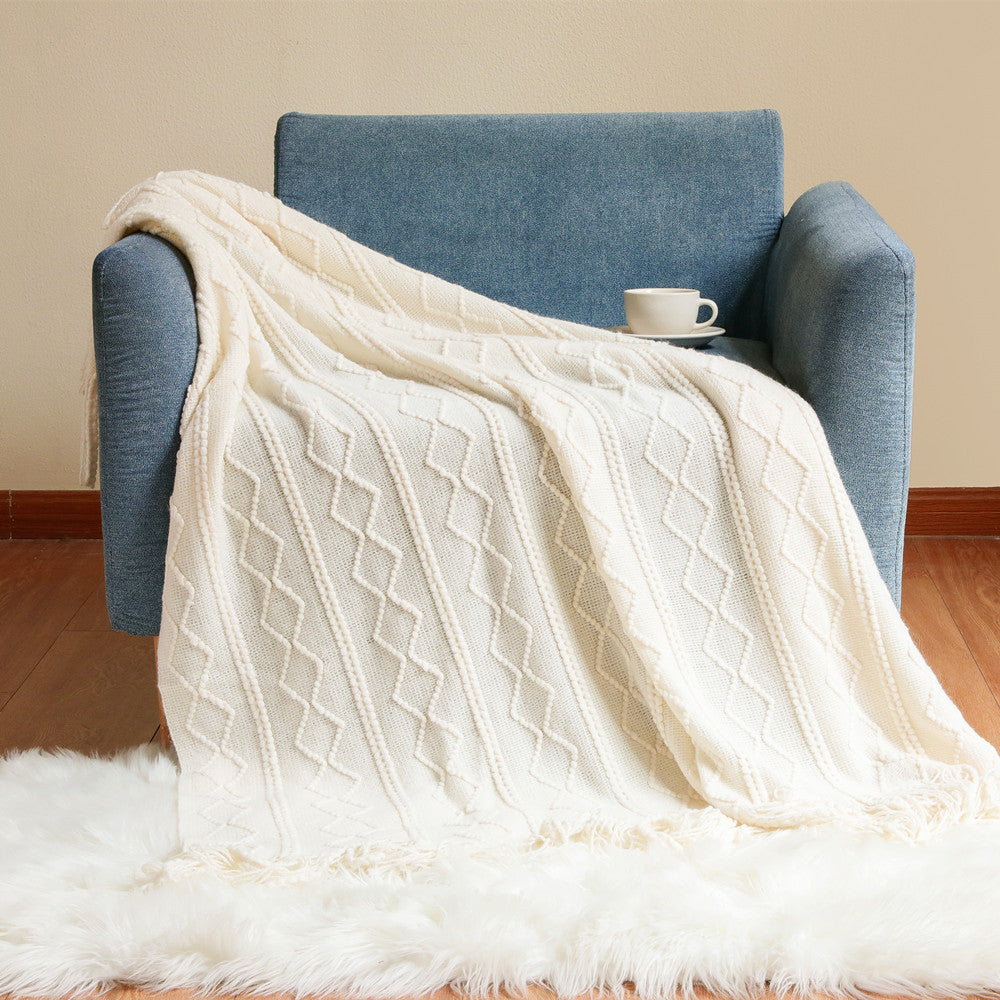 Unisex Cozy Knitted Throw Blanket