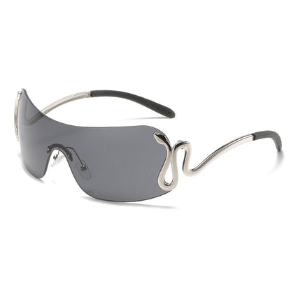 Women's Fashion Oversized Sunglasses with Innovative Metal Frame and Unique Design Bowlift