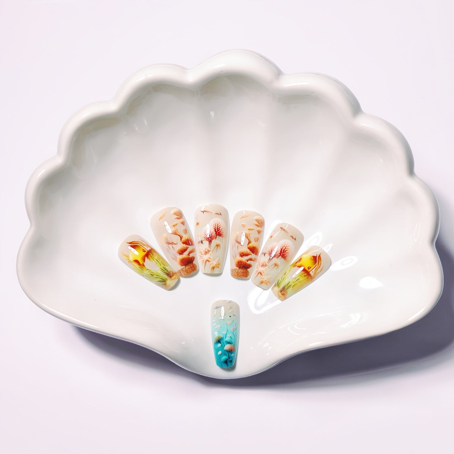 Underwater Scenery 3D Nail Art Acalora