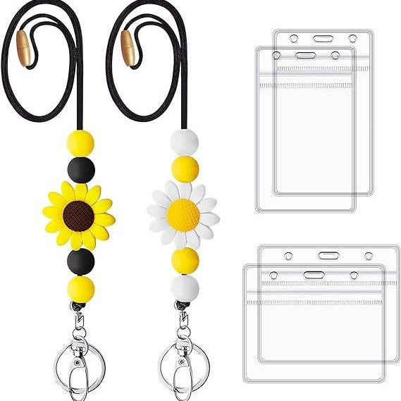Decorative Beaded Lanyard with ID Holder Acalora