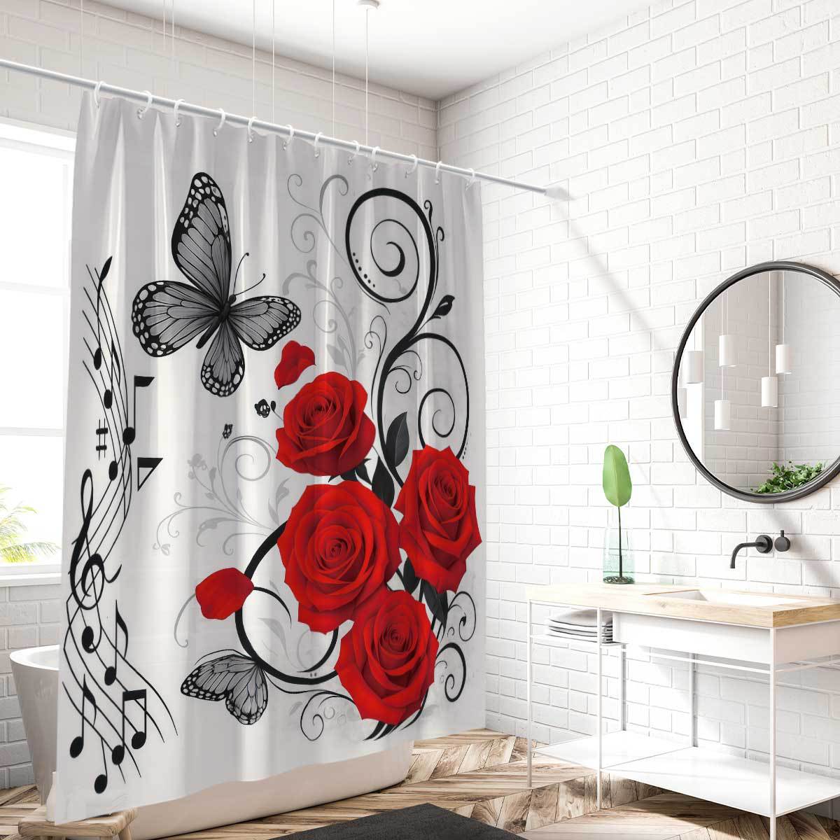 Camping-Themed Shower Curtain