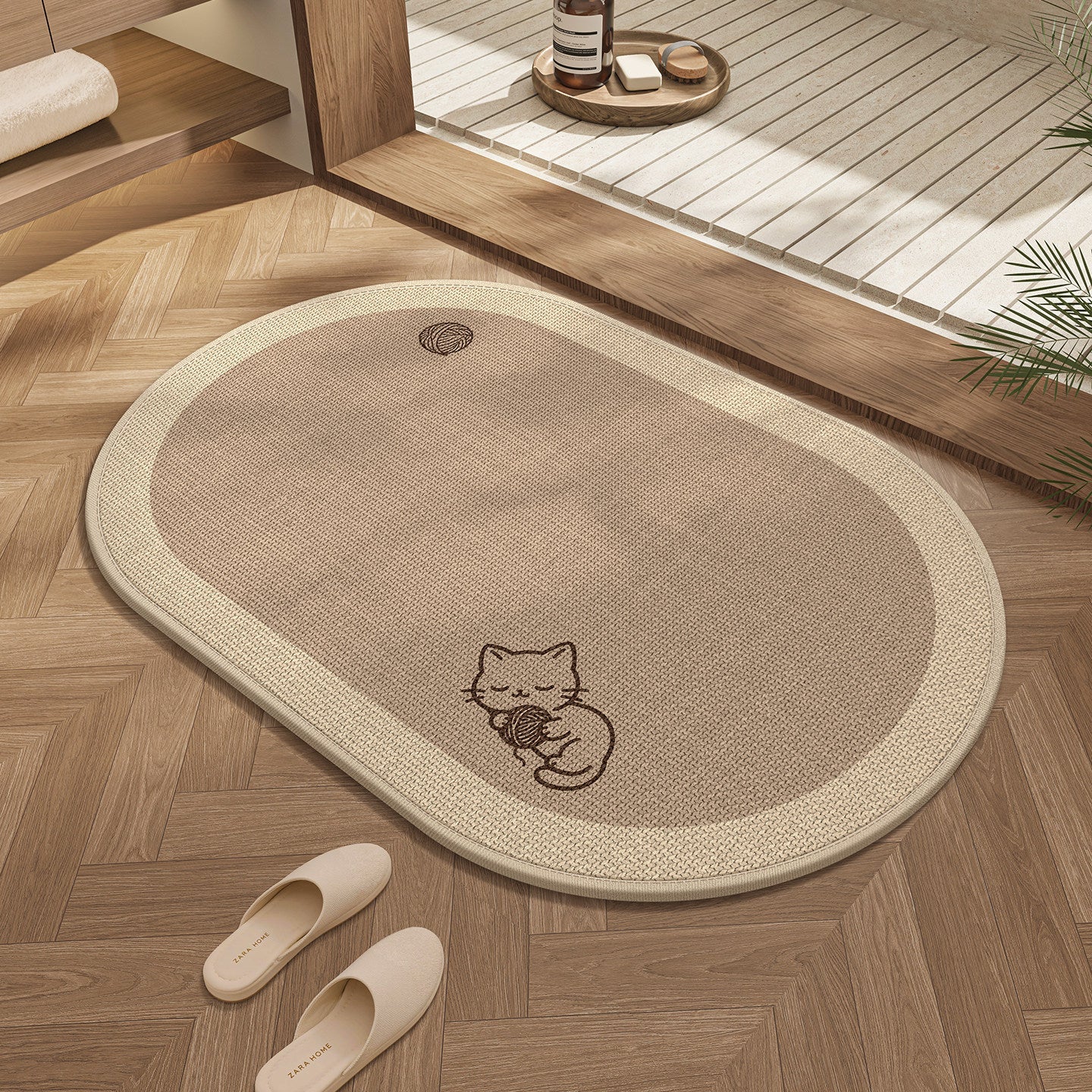 Cute Cat Design Bath Mat