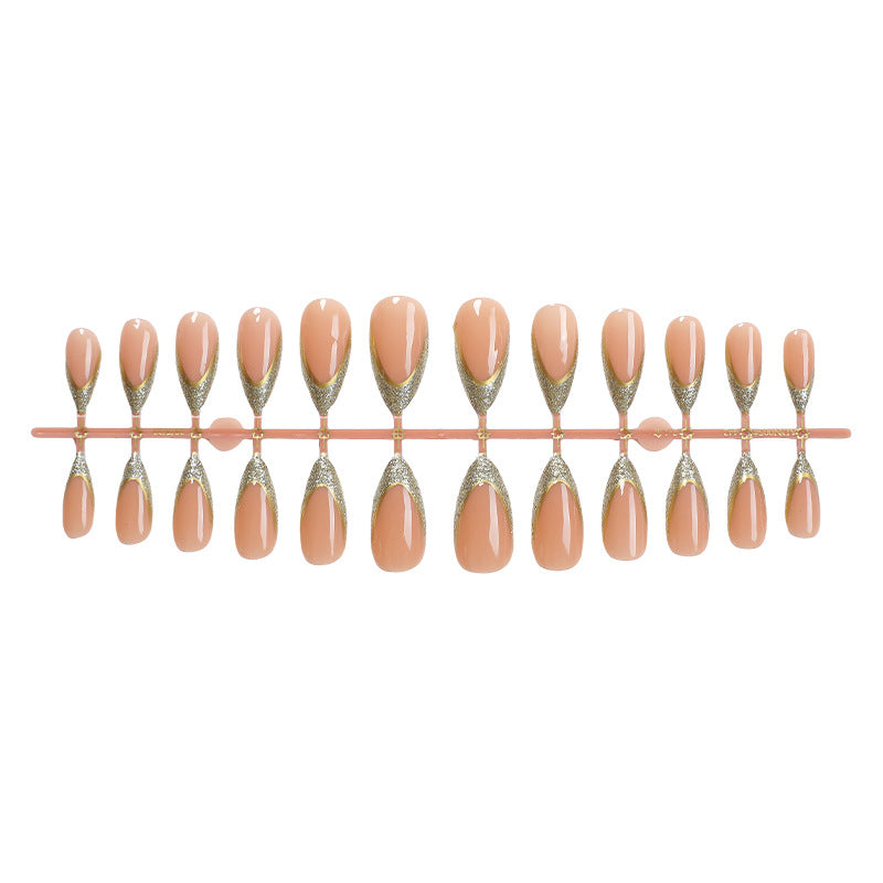 Elegant Stiletto Press-On Nail Set with Glittering Design Acalora