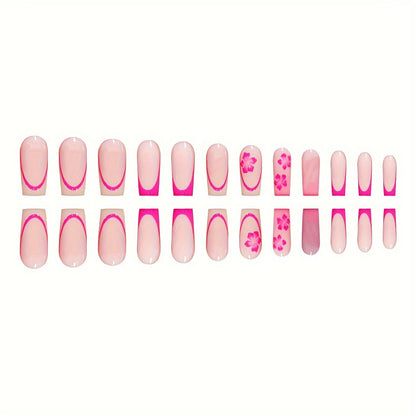 Floral Design Press-On Nail Art Acalora