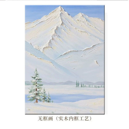 Relief Mountain Scene Canvas Art