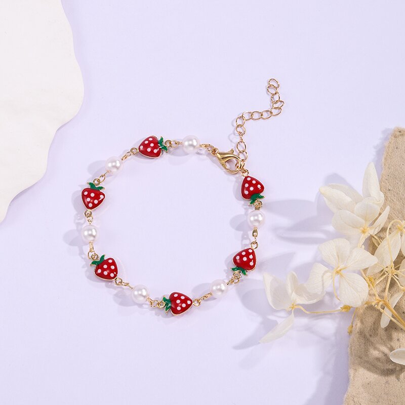 Strawberry Charm Necklace Acalora