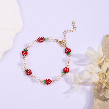 Strawberry Charm Necklace Acalora