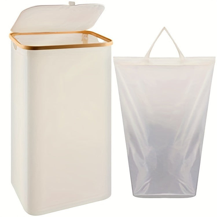 High-quality laundry container with modern lid and removable inner bag Acalora