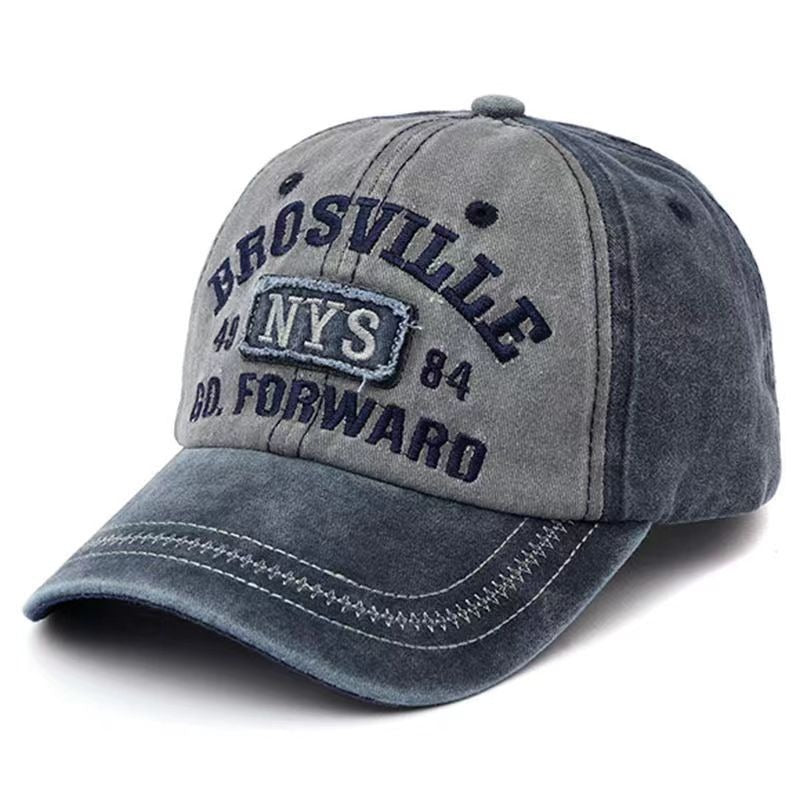 Men's Distressed Vintage-Inspired Baseball Cap Bowlift