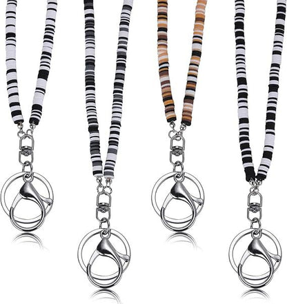 Colorful Beaded ID Badge Holder Lanyard Acalora
