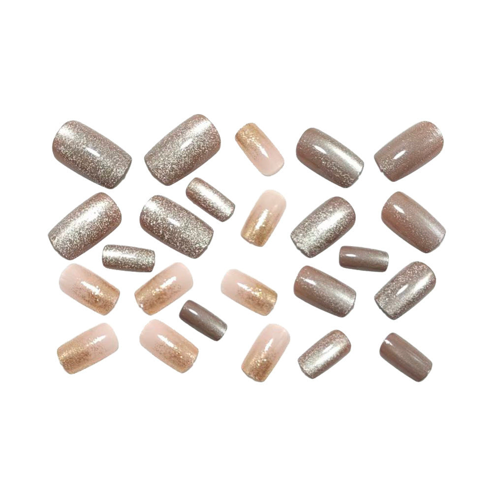 Luxurious artificial nails with glitter accents Acalora