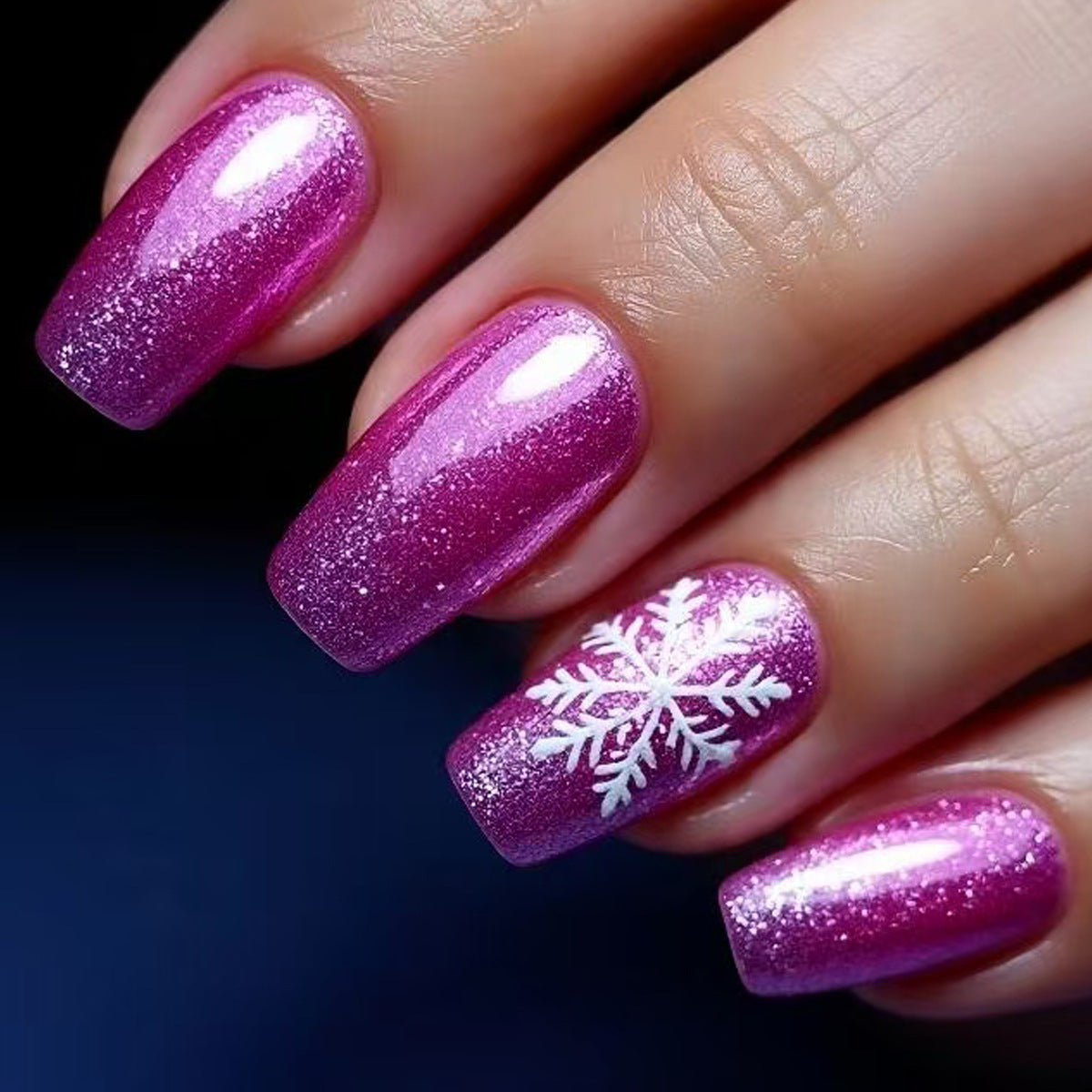 Glittery Frosted Nail Art Acalora
