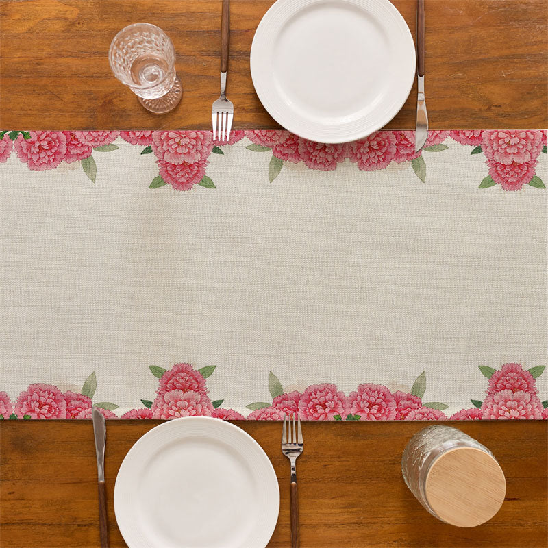 Decorative Floral Print Table Runner