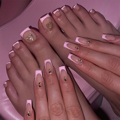 Premium Decorative Press-On Nail Kit with Unique Embellishments Acalora