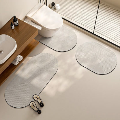 Elegant Floral Design Bath Mat Set