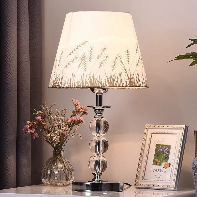 Crystal Glass Base Table Lamp