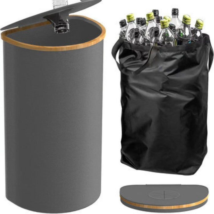 Multifunctional laundry storage box with bamboo lid Acalora