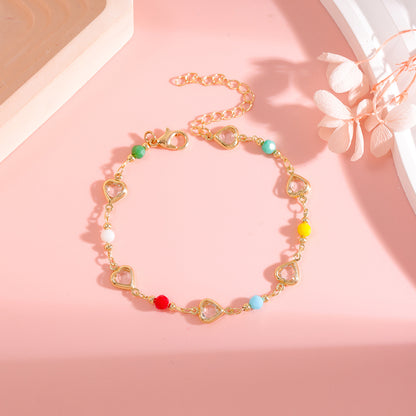 Colorful Heart Charm Bracelet Acalora