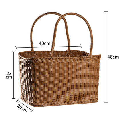 Unisex Hand-woven Shopping Basket with two Handles Brehn