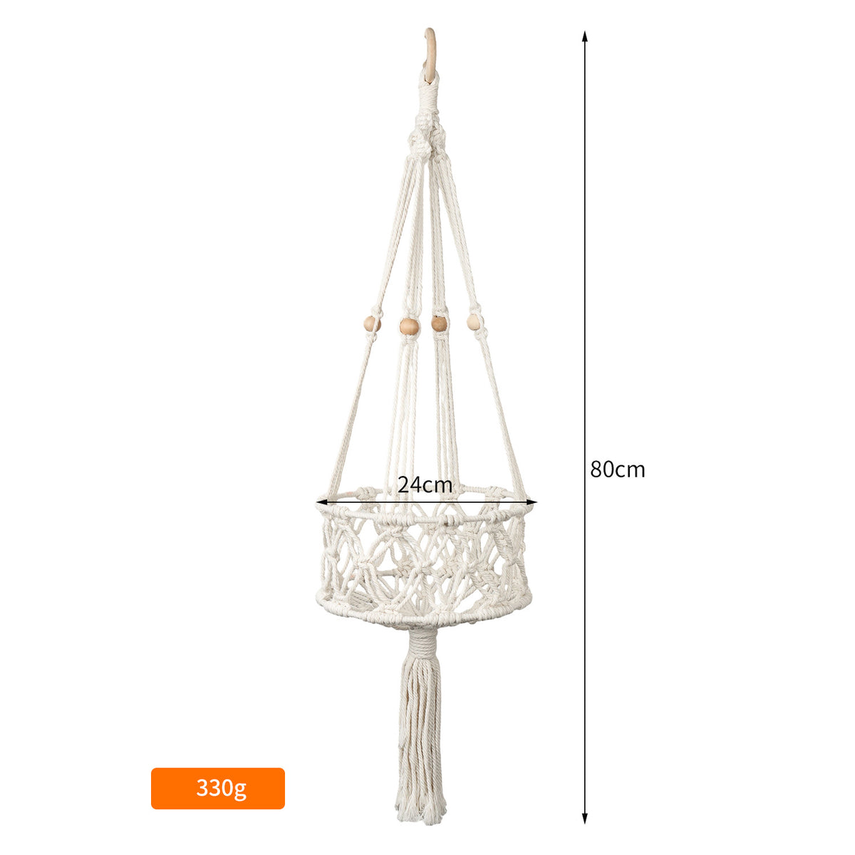 Hanging Plant Macrame Basket Acalora