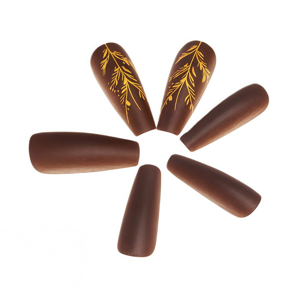 Artificial nails with elegant botanical design Acalora