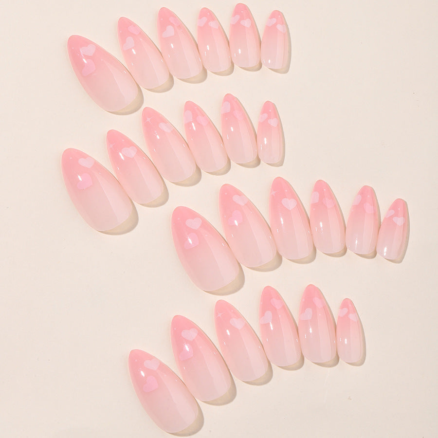 Elegant Almond-Shaped Press-On Nail Set Acalora
