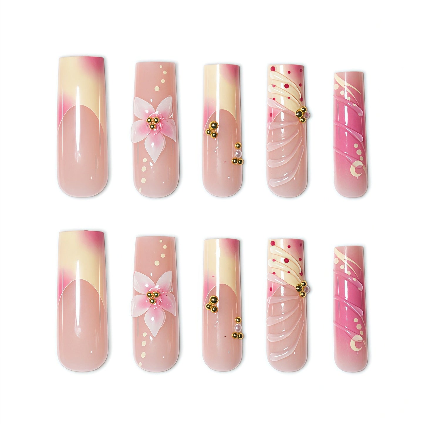 Floral Artisan Press-On Nail Set Acalora