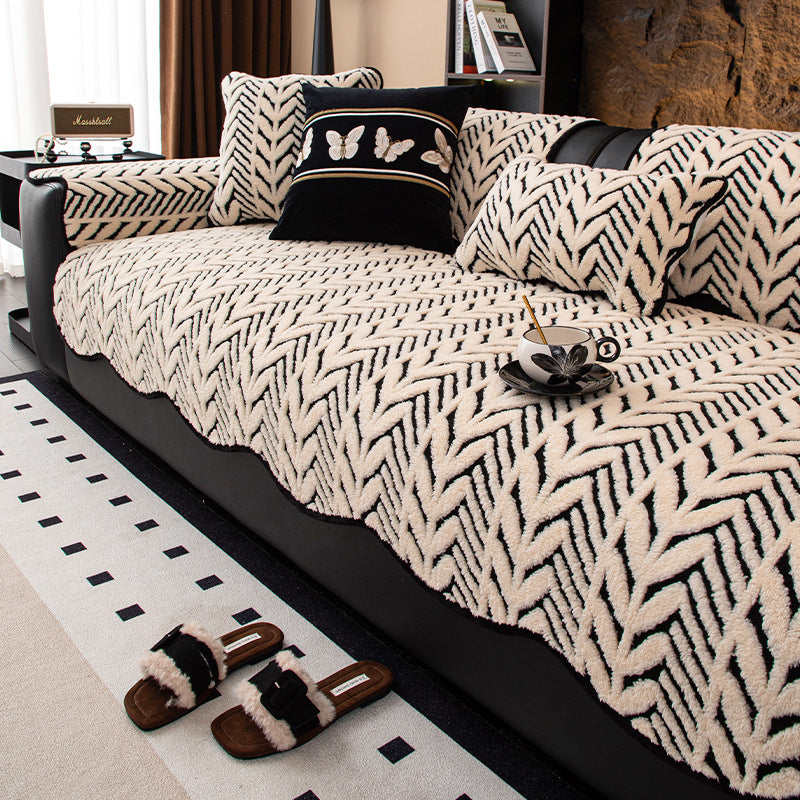 Plush Decorative Sofa Cover