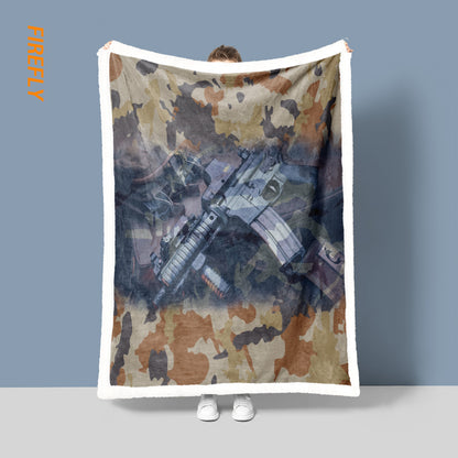 Unisex Tactical Camo Fleece Throw Blanket