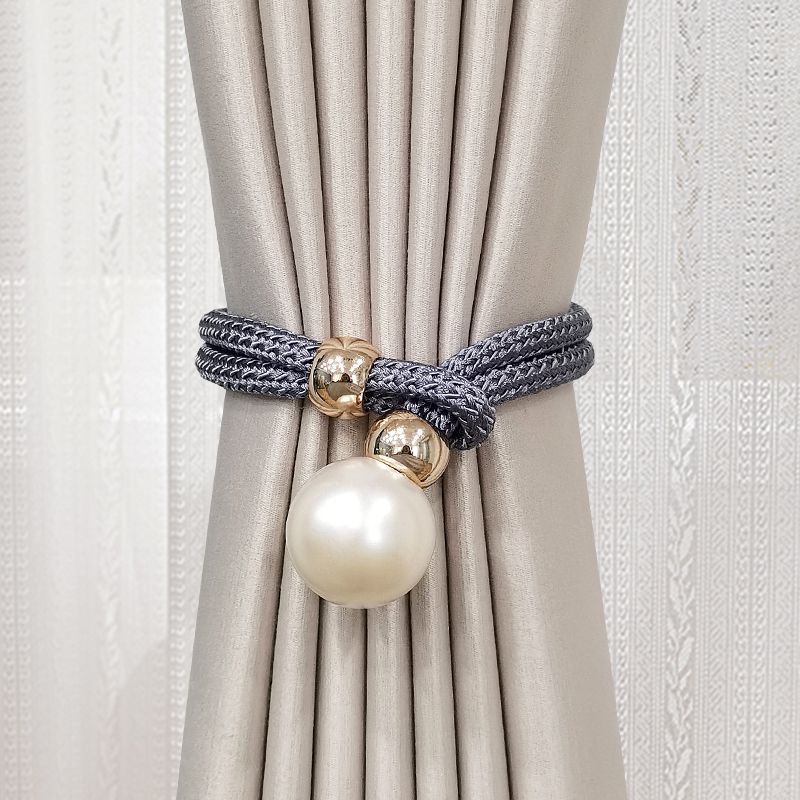 Elegant curtain tieback with decorative pearl Acalora