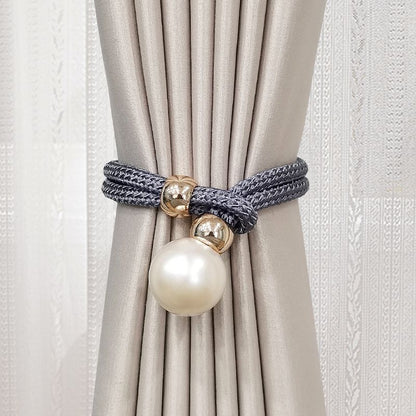 Elegant curtain tieback with decorative pearl Acalora