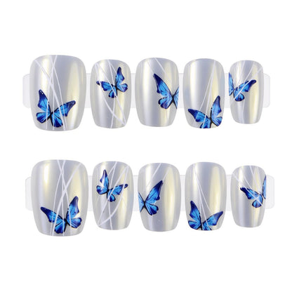 Butterfly Themed Press-On Nail Set Acalora