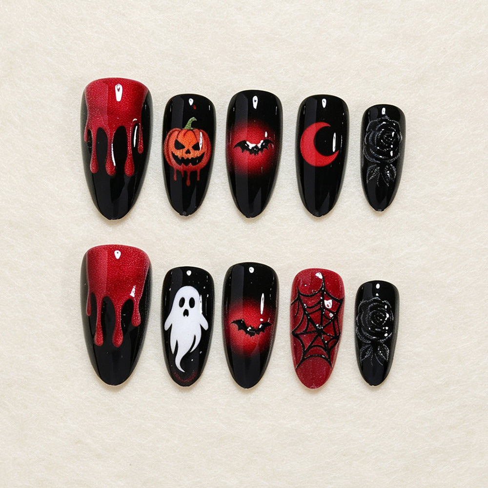 Festive Halloween-Themed Nail Art Set Acalora