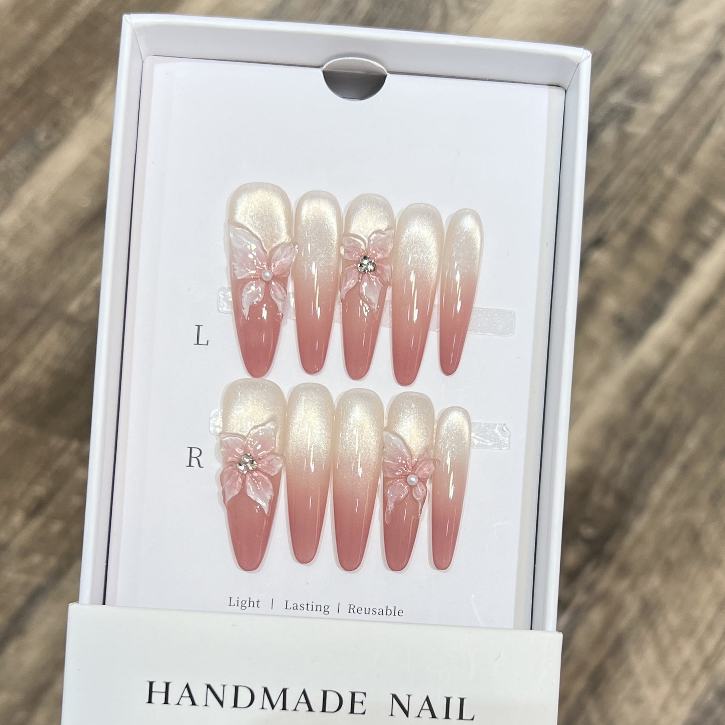 Floral Art Stiletto Press-On Nail Set Acalora