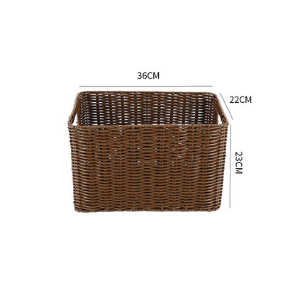 Storage basket made of natural rattan