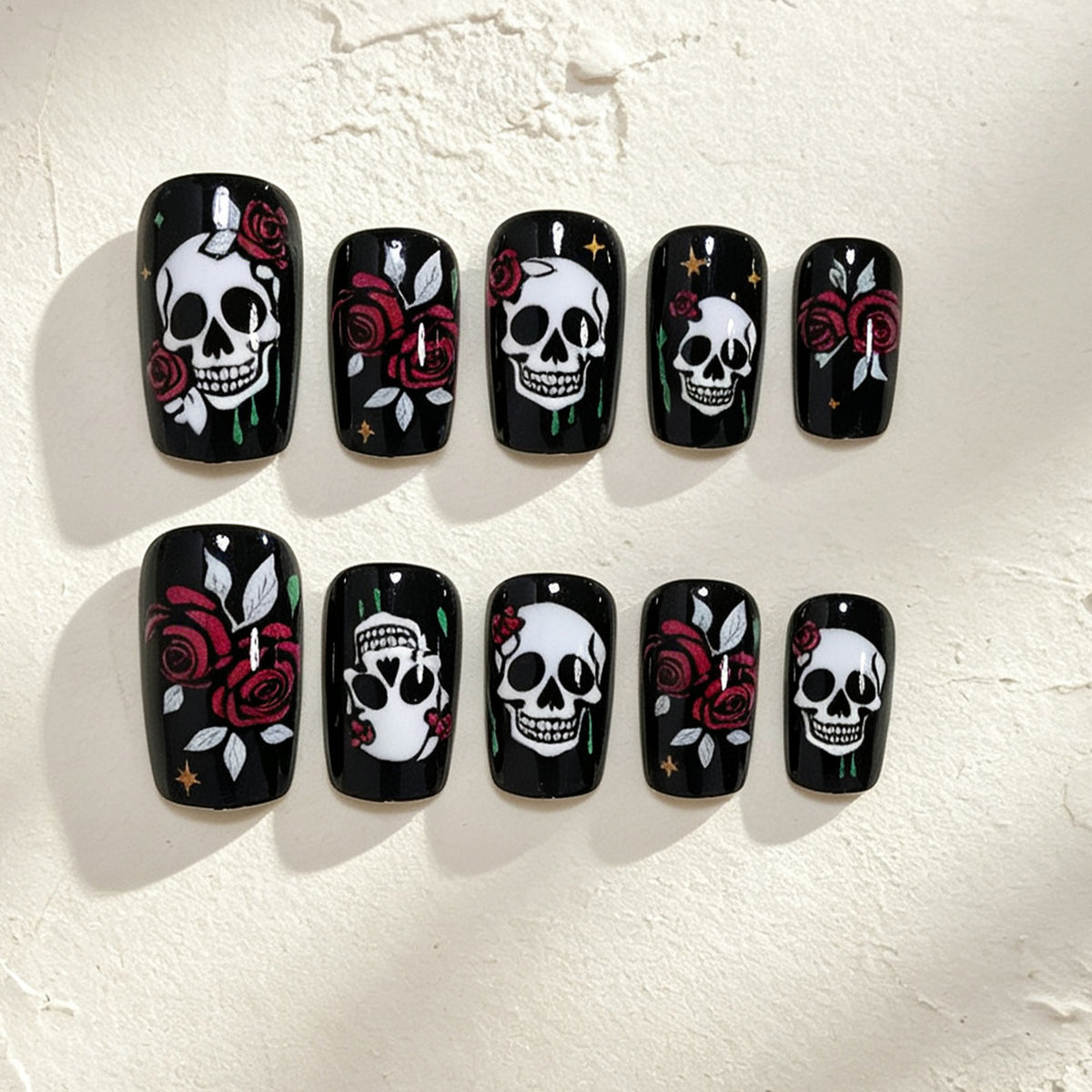 Gothic Skull Nail Art Set Acalora